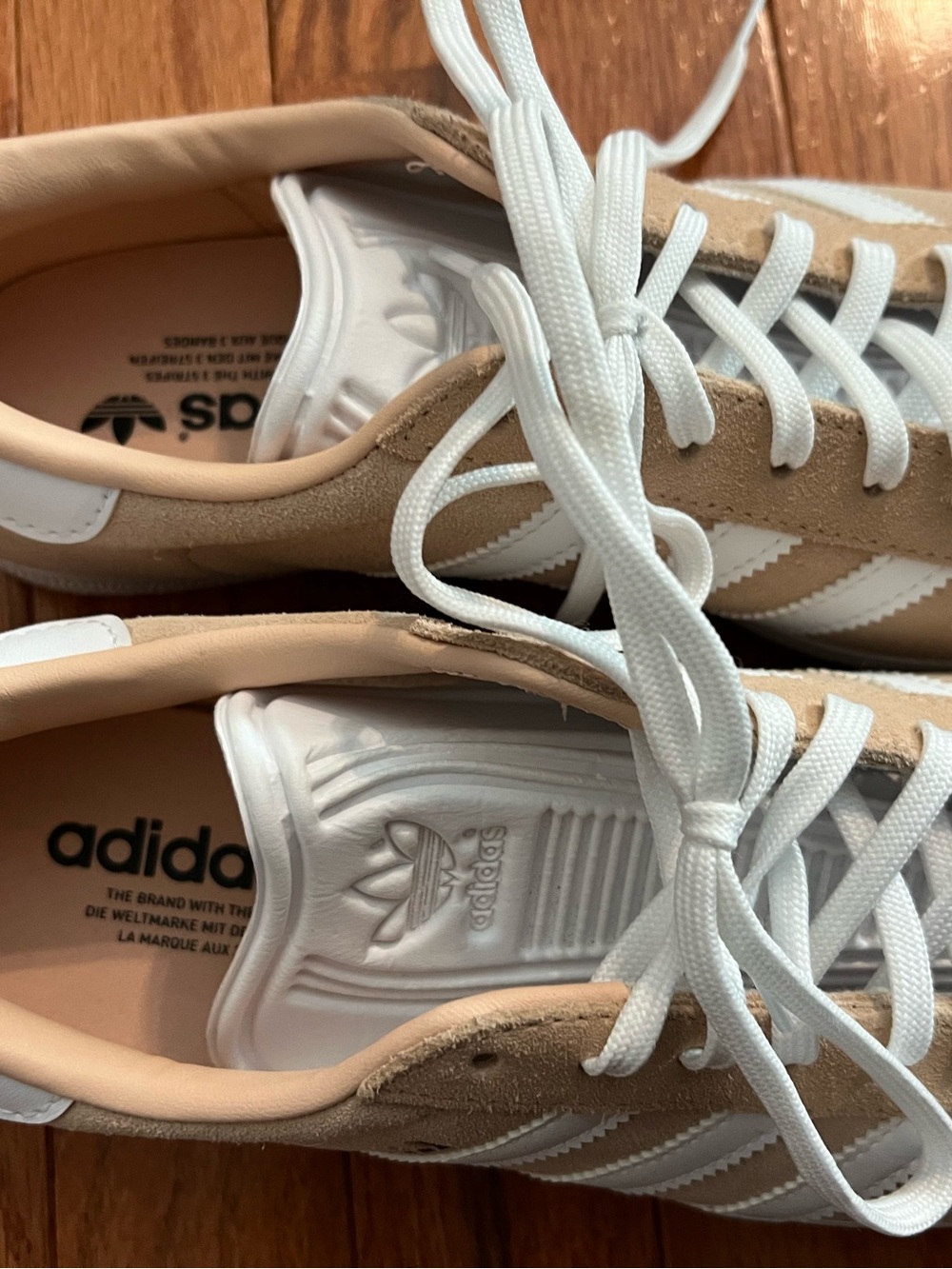 Adidas Gazelle Sneakers in Beige and White